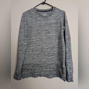 L.L. Bean Women's Cozy sweatshirt heather grey thumbhole size XS